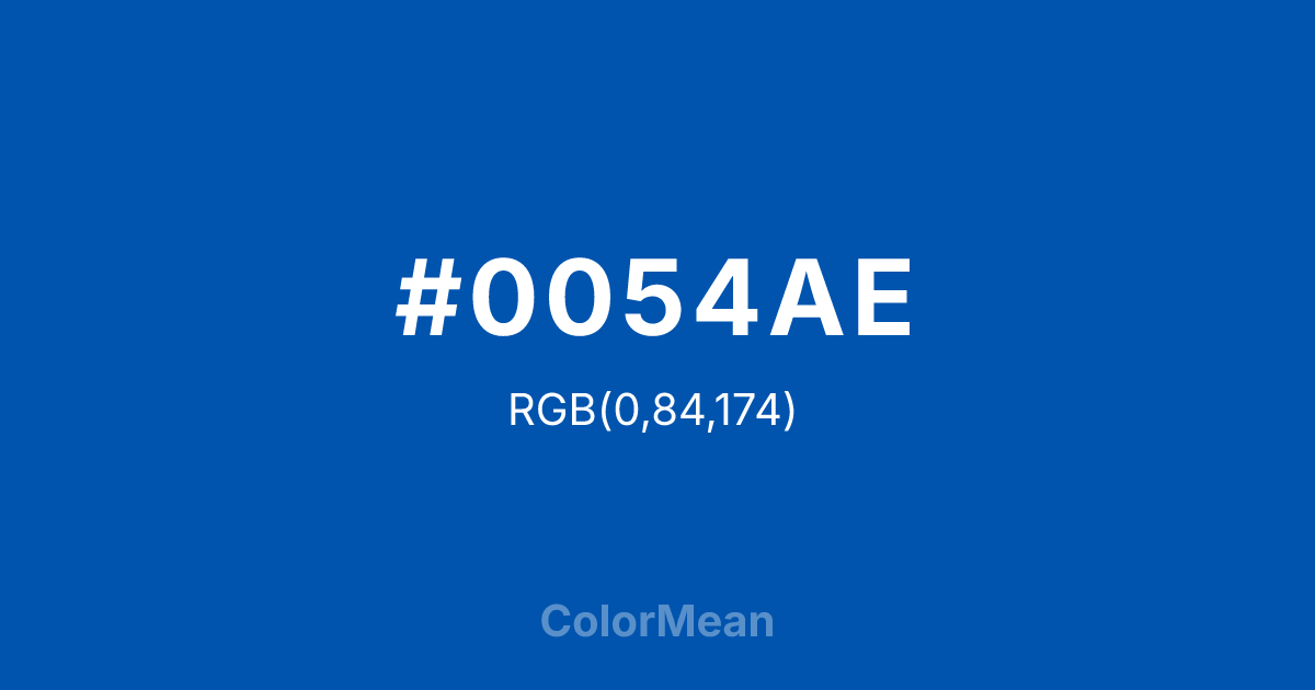 #0054AE color swatch