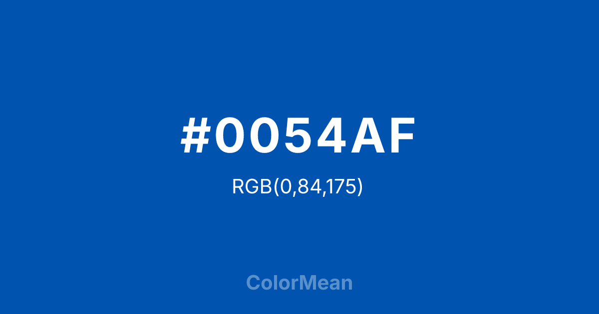 #0054AF color swatch