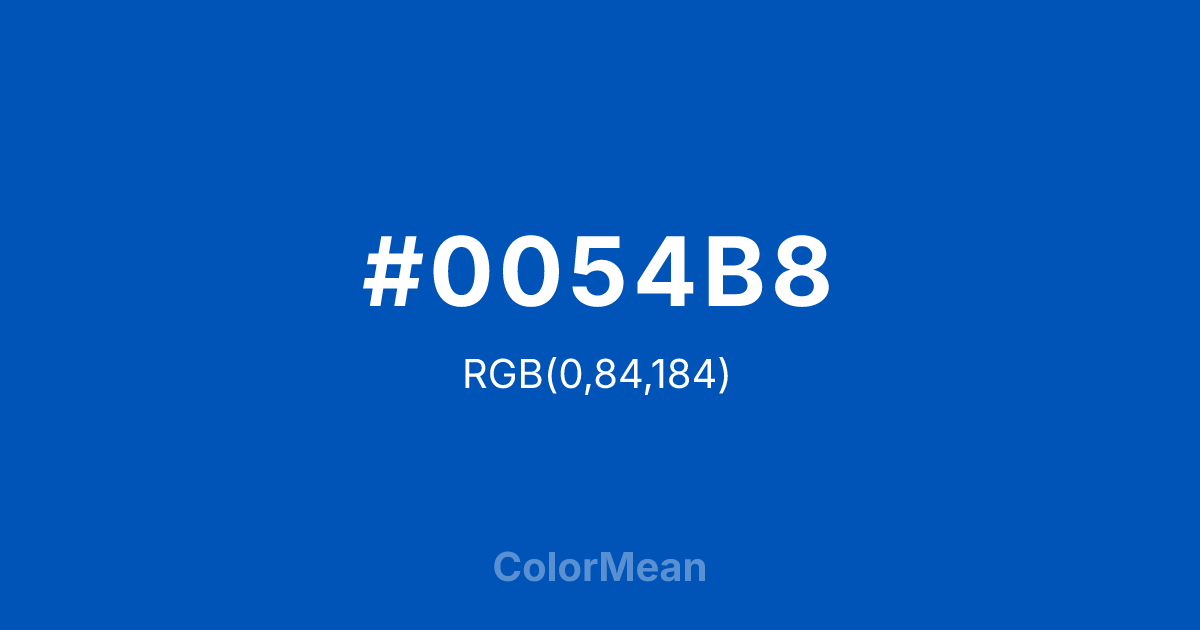 #0054B8 color swatch