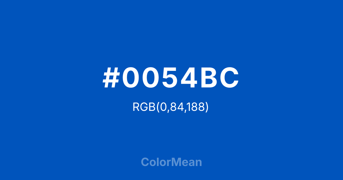#0054BC color swatch