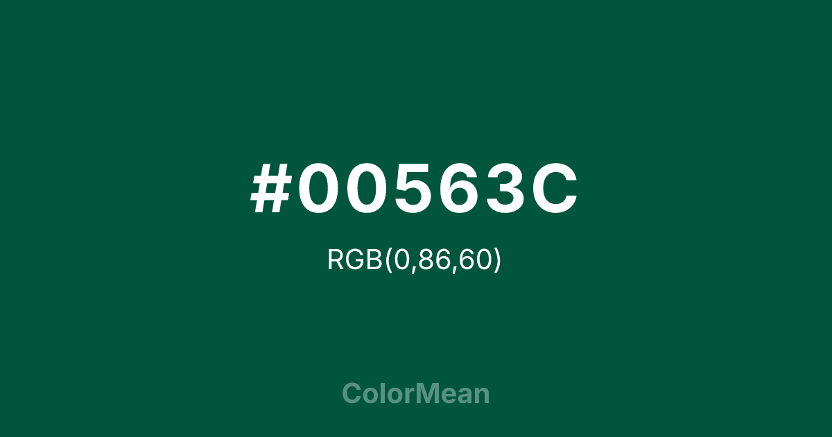 #00563C color swatch