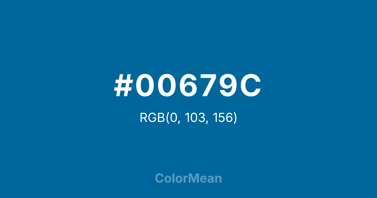 #00679C color swatch