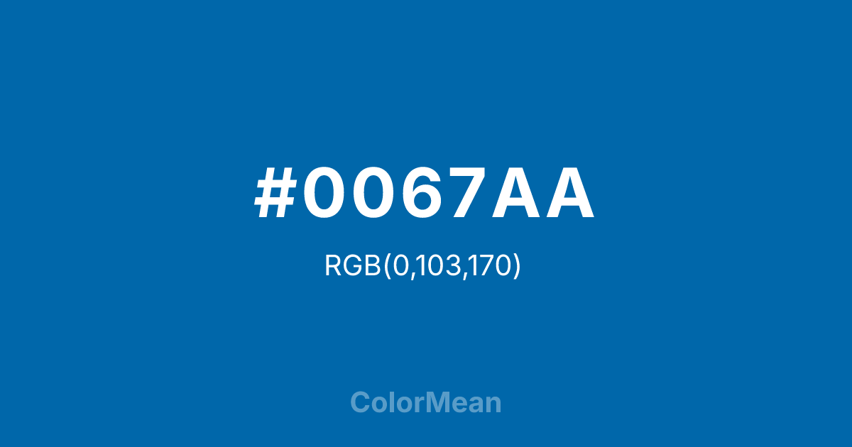 #0067AA color swatch