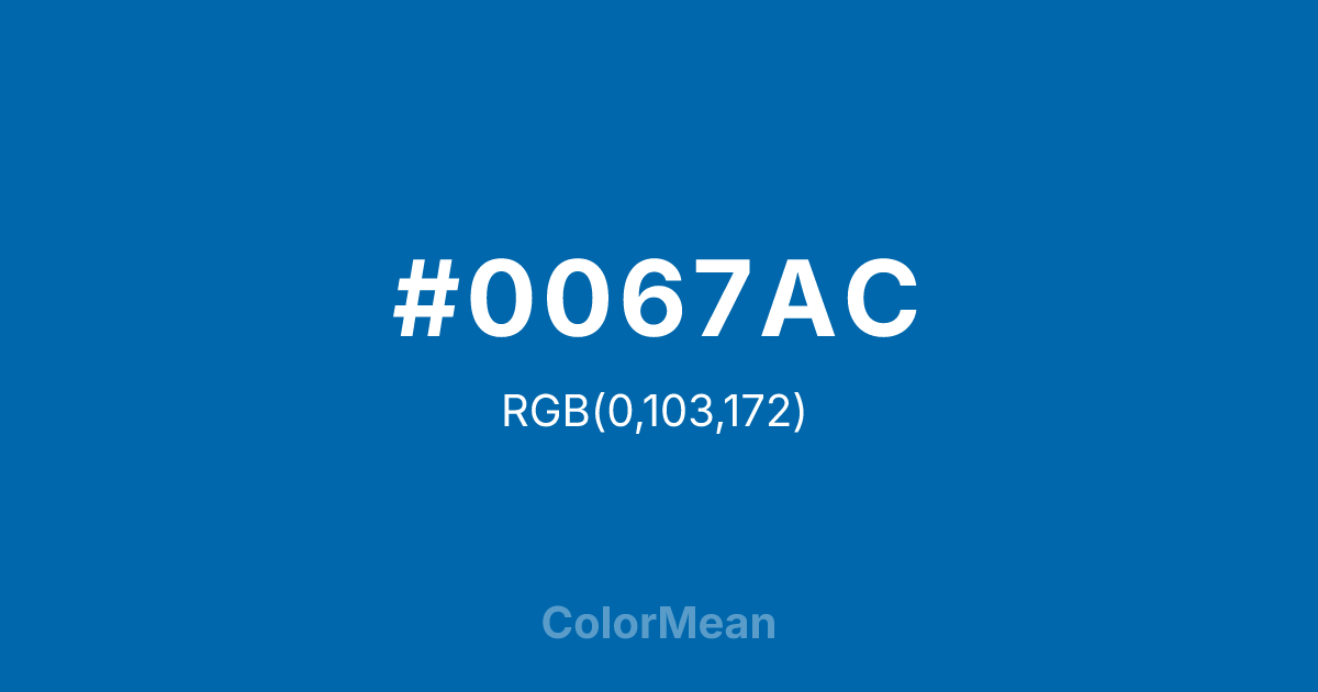 #0067AC color swatch