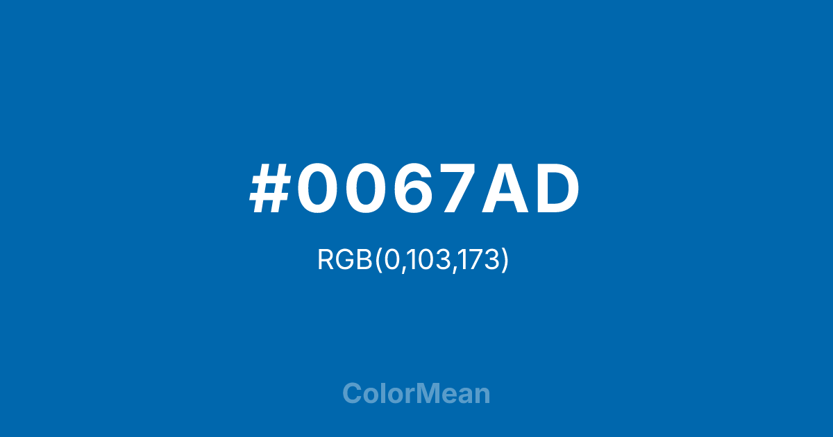 #0067AD color swatch