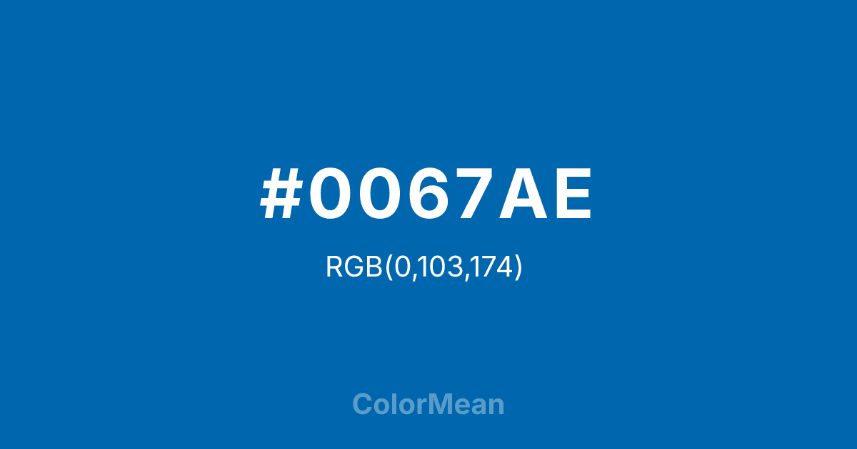 #0067AE color swatch