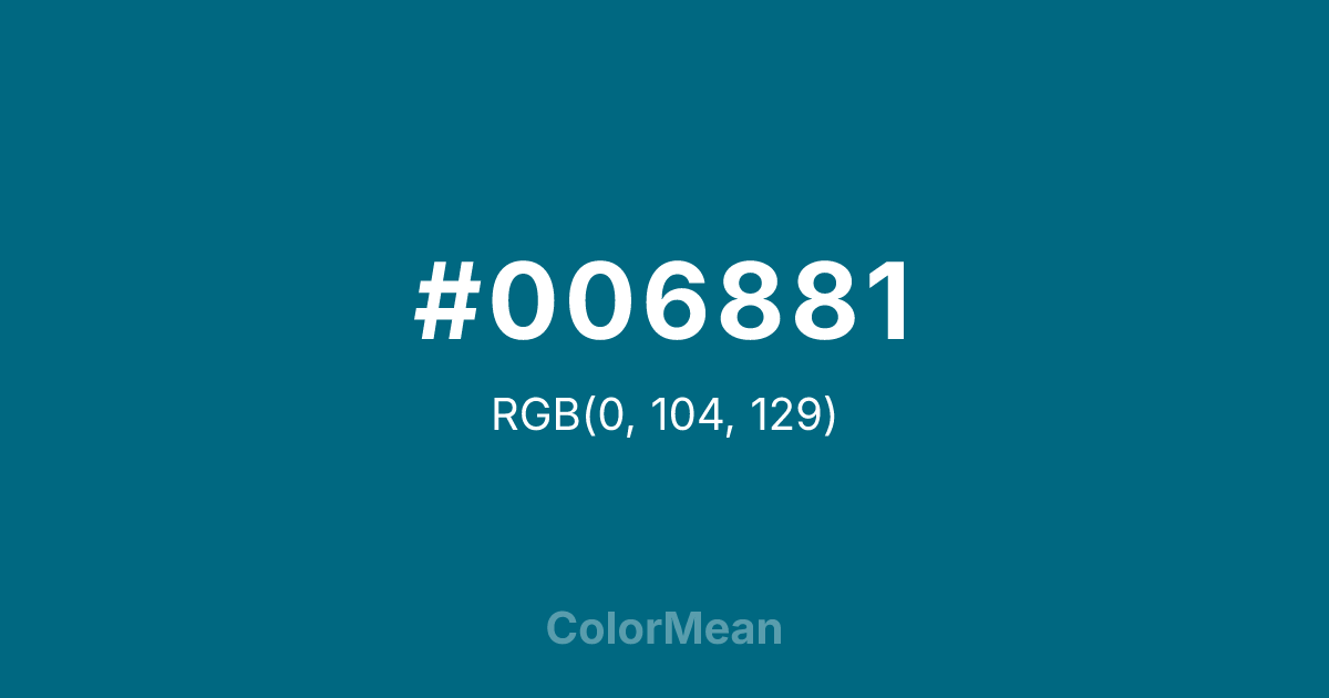 #006881 color swatch