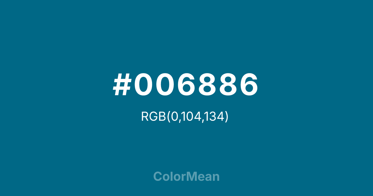 #006886 color swatch