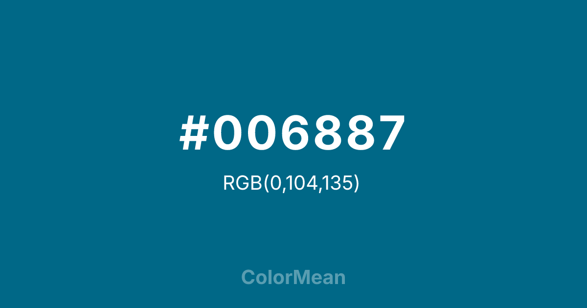 #006887 color swatch
