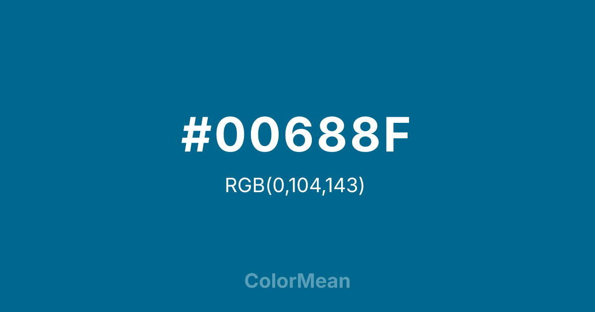 #00688F color swatch