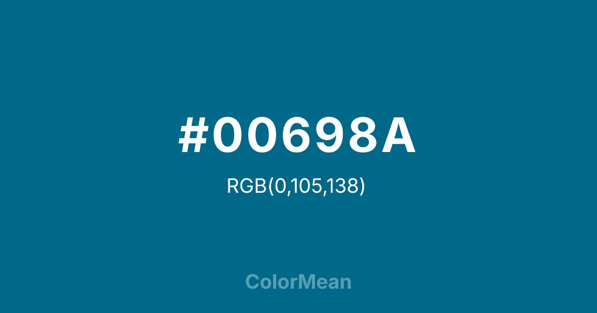 #00698A color swatch