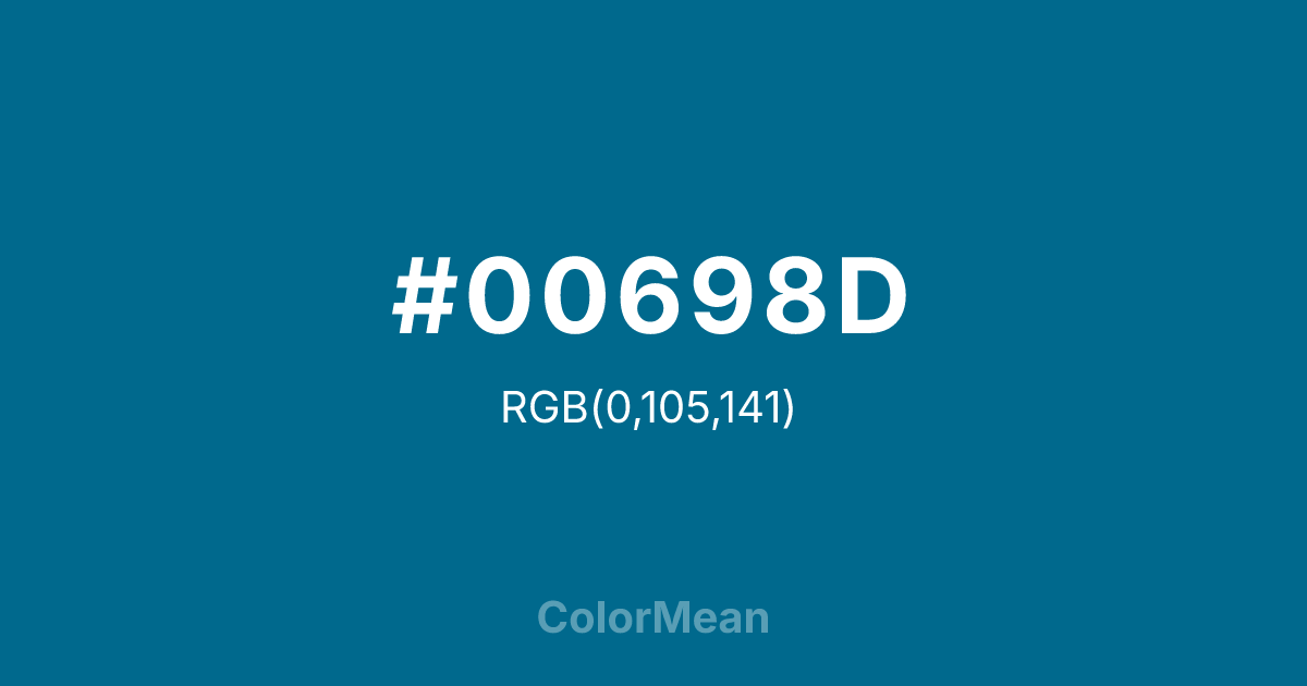 #00698D color swatch