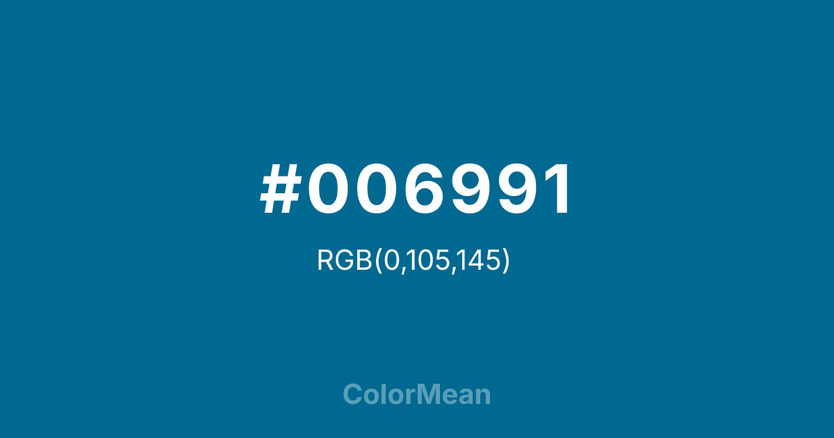 #006991 color swatch