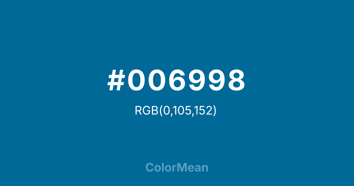 #006998 color swatch