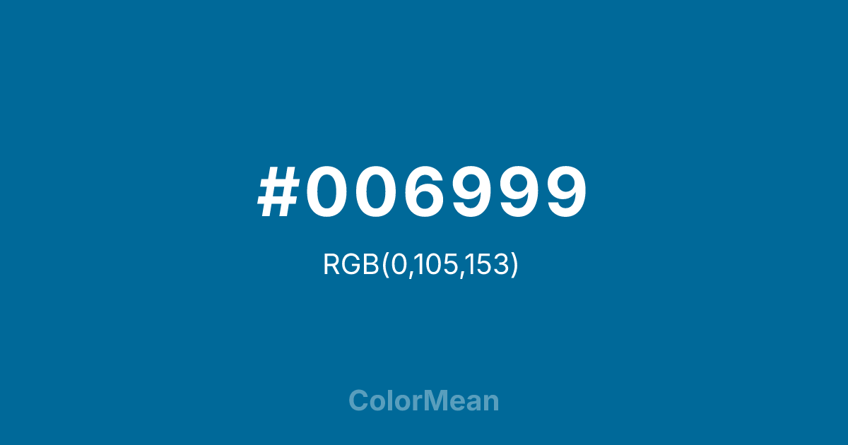 #006999 color swatch