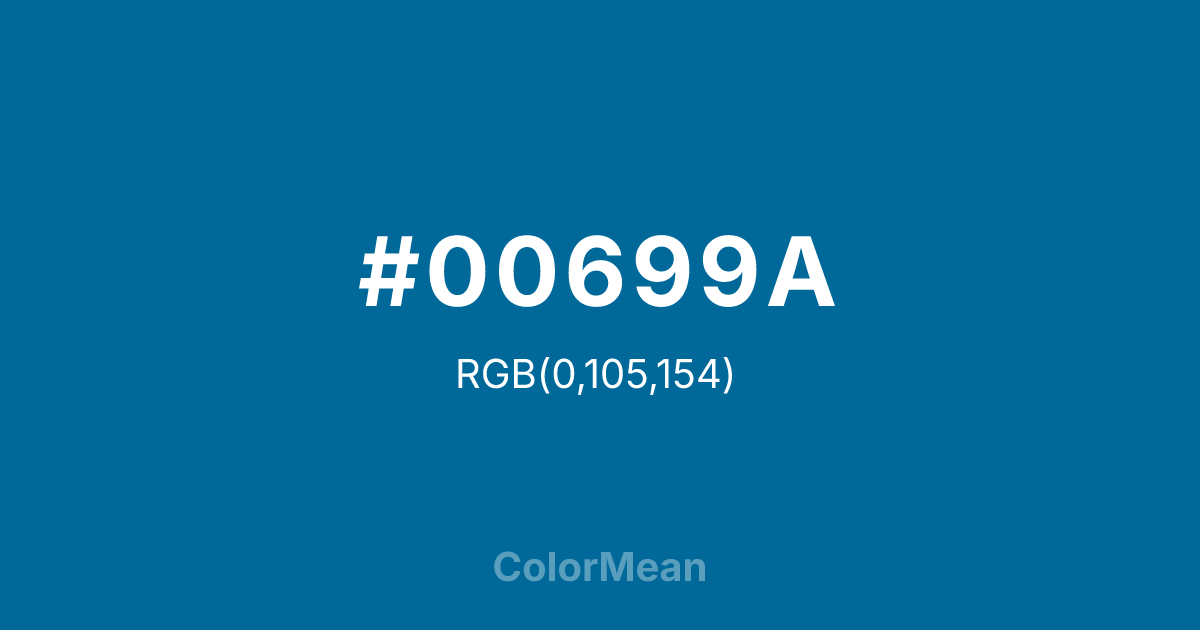#00699A color swatch