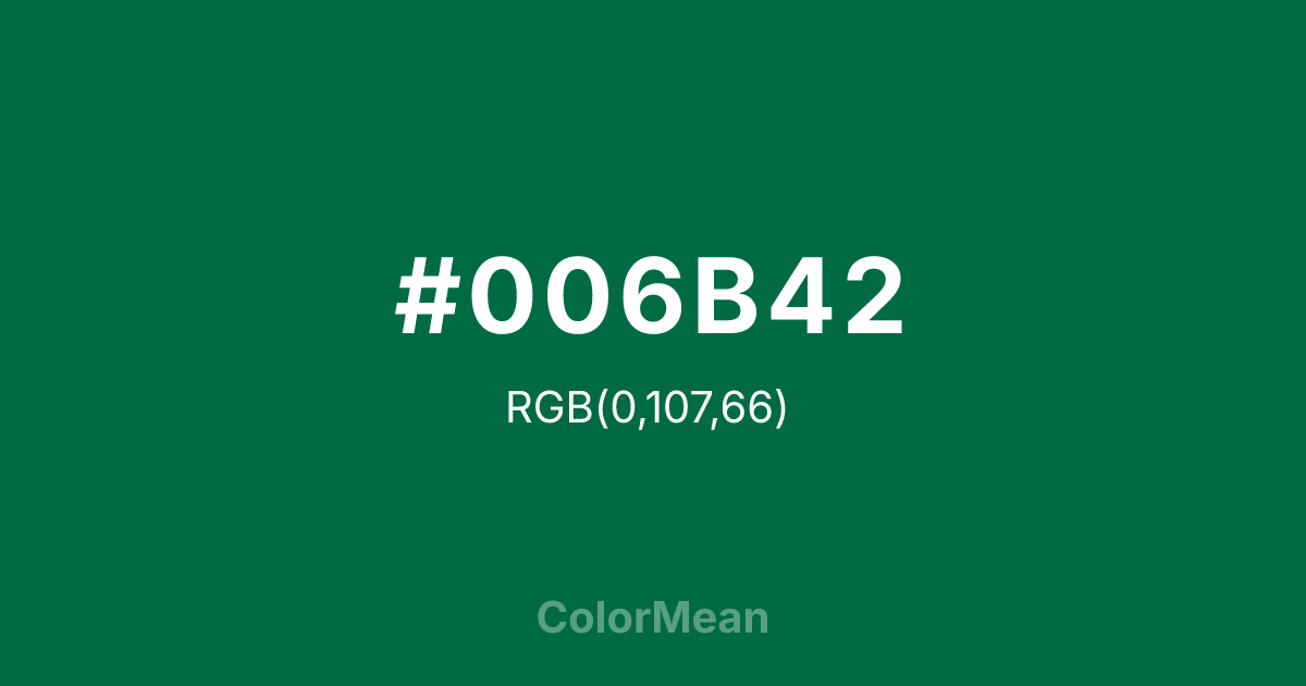 #006B42 color swatch
