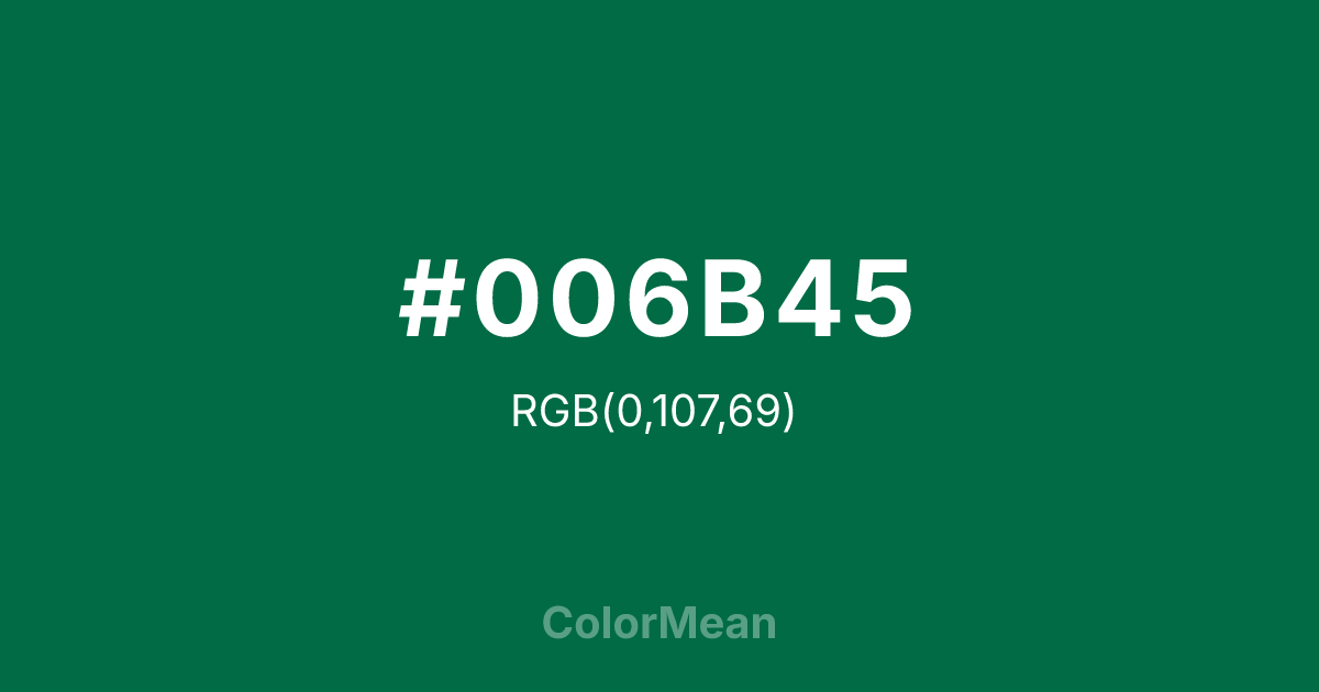 #006B45 color swatch