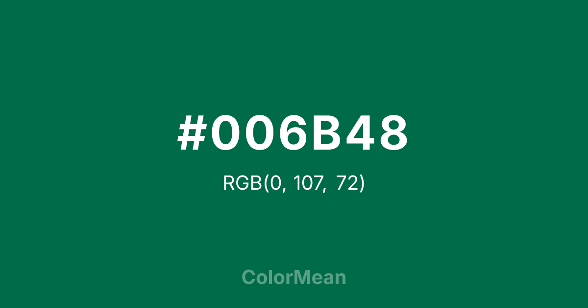 #006B48 color swatch