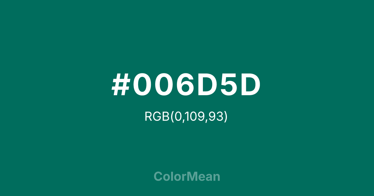 #006D5D color swatch