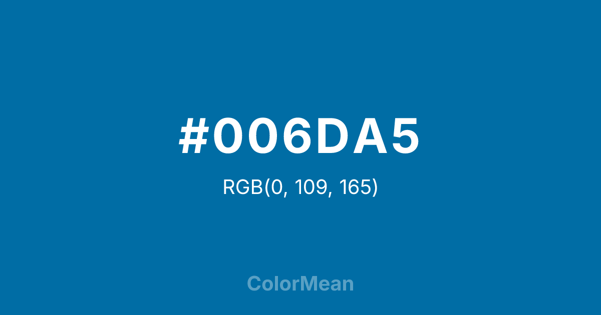 #006DA5 color swatch