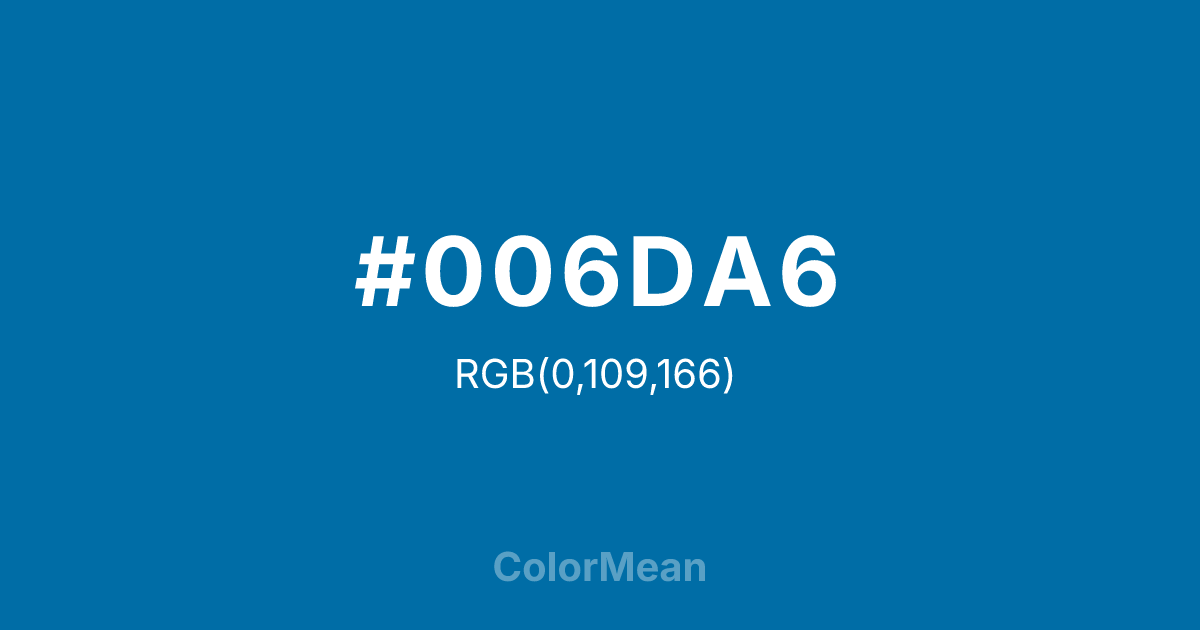 #006DA6 color swatch