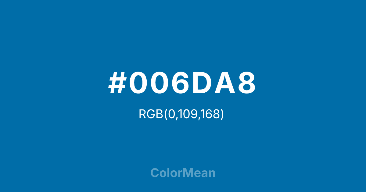 #006DA8 color swatch