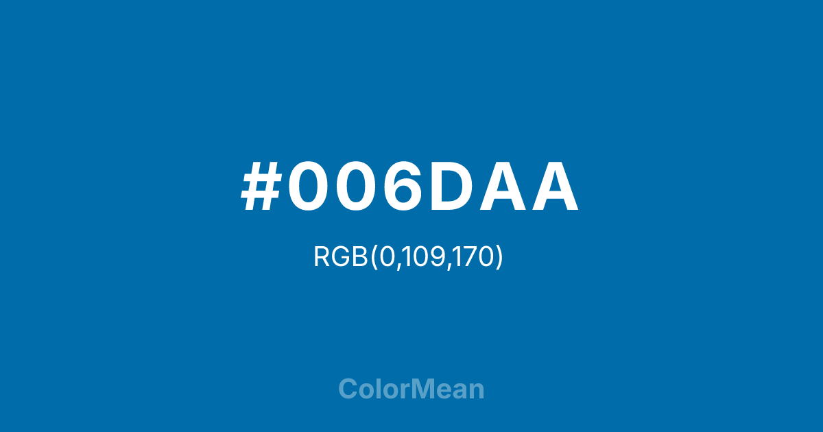 #006DAA color swatch