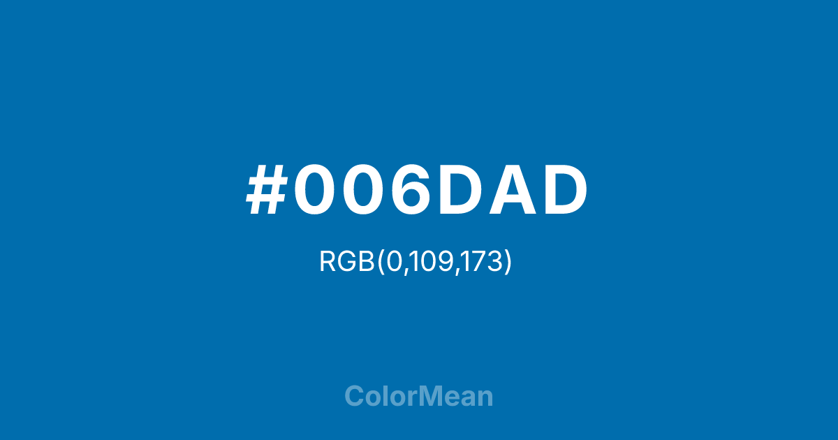 #006DAD color swatch