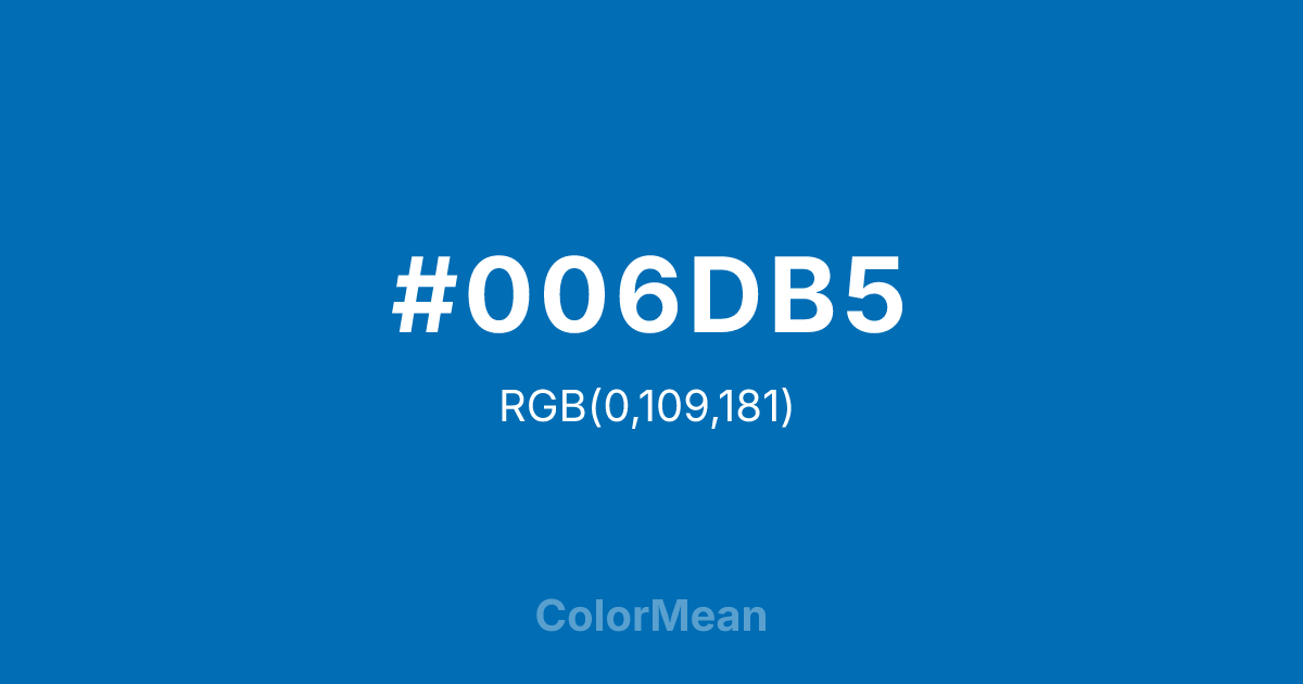 #006DB5 color swatch