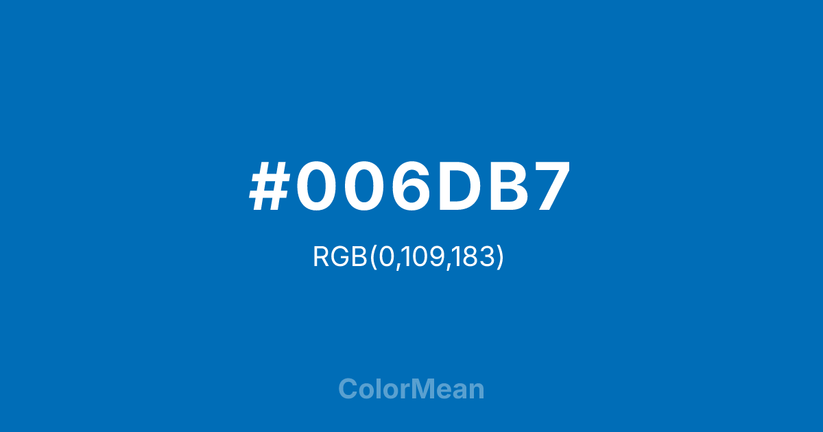 #006DB7 color swatch