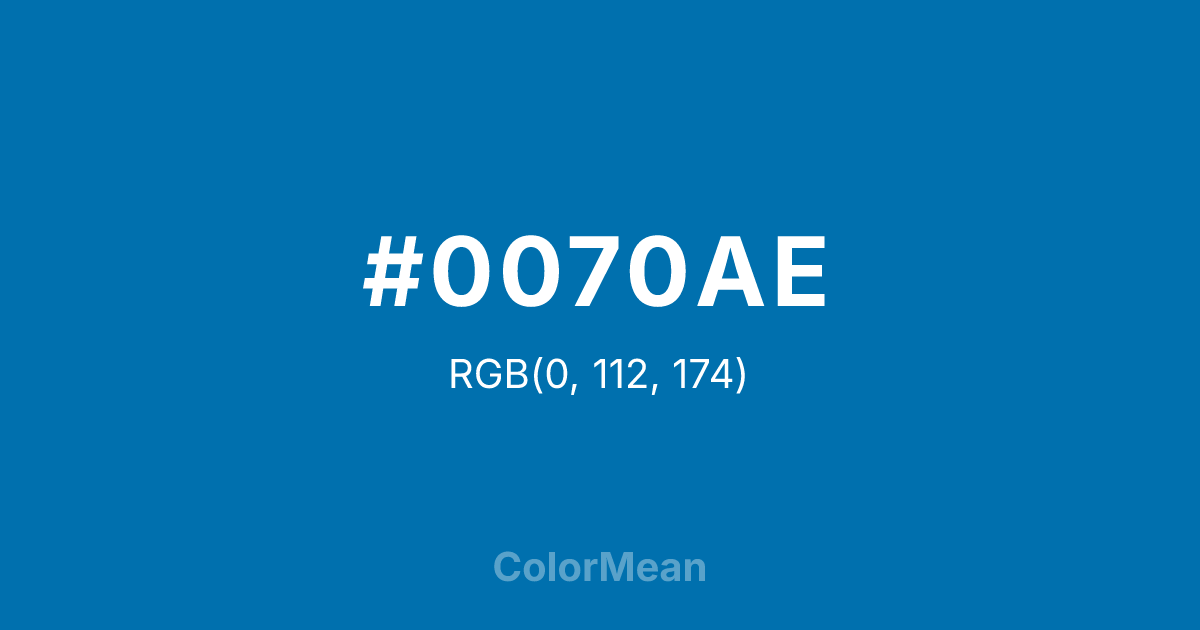 #0070AE color swatch