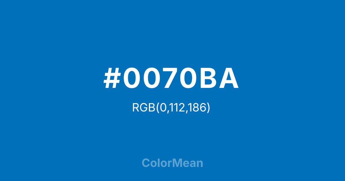 #0070BA color swatch
