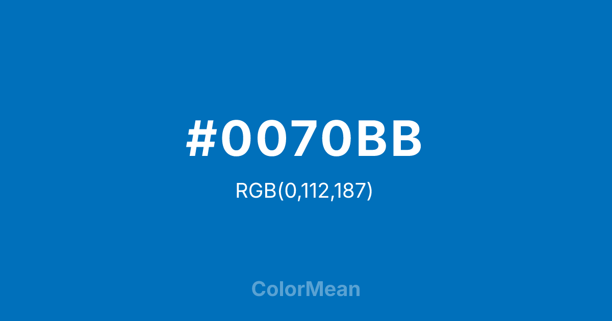 #0070BB color swatch