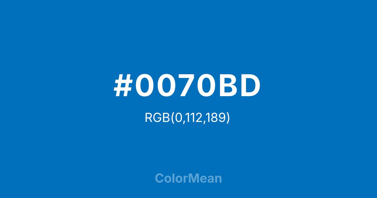 #0070BD color swatch