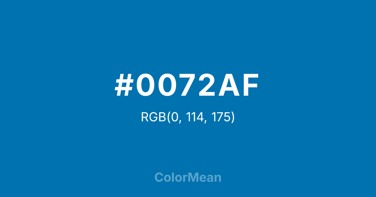 #0072AF color swatch