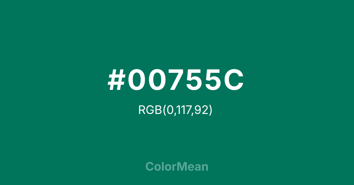 #00755C color swatch