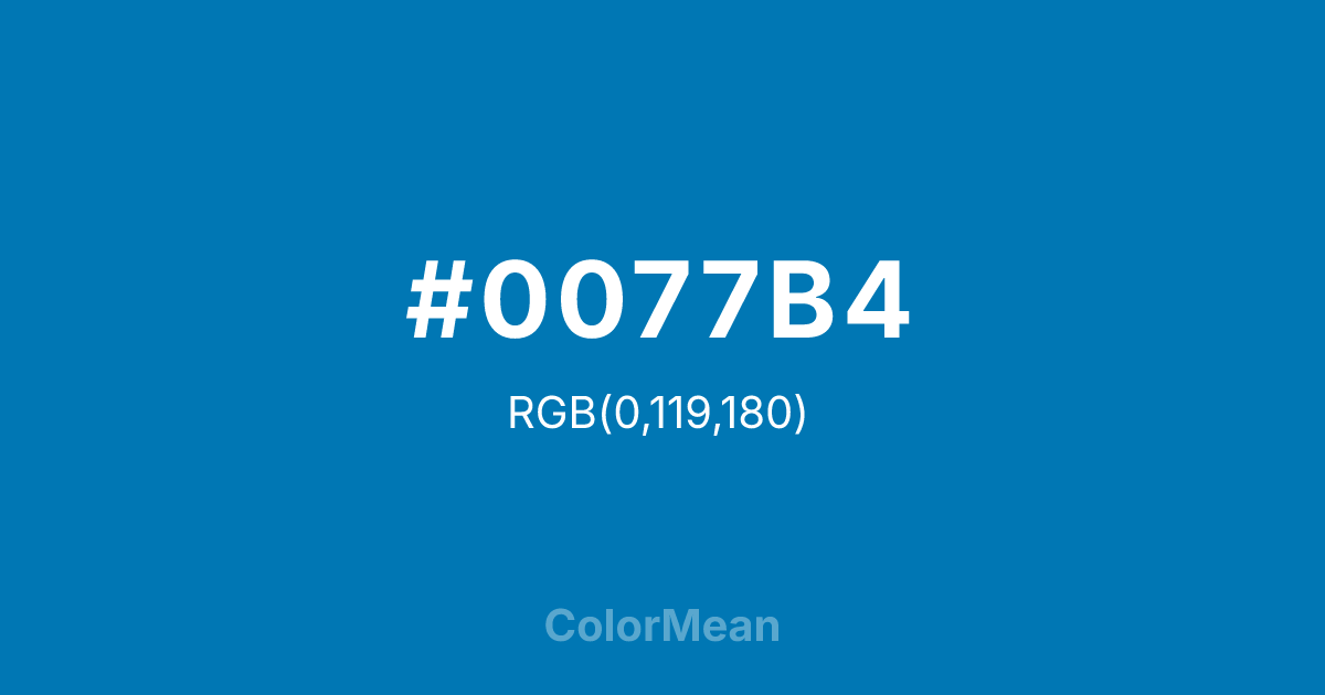 #0077B4 color swatch