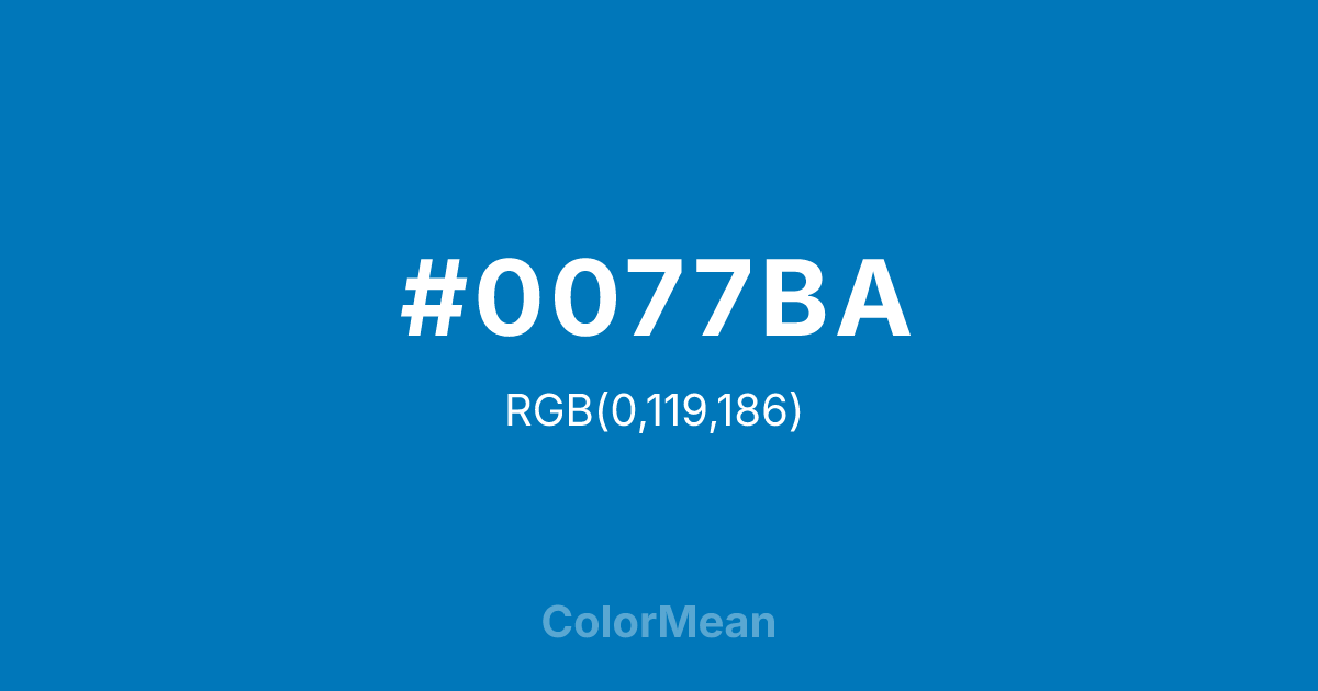 #0077BA color swatch