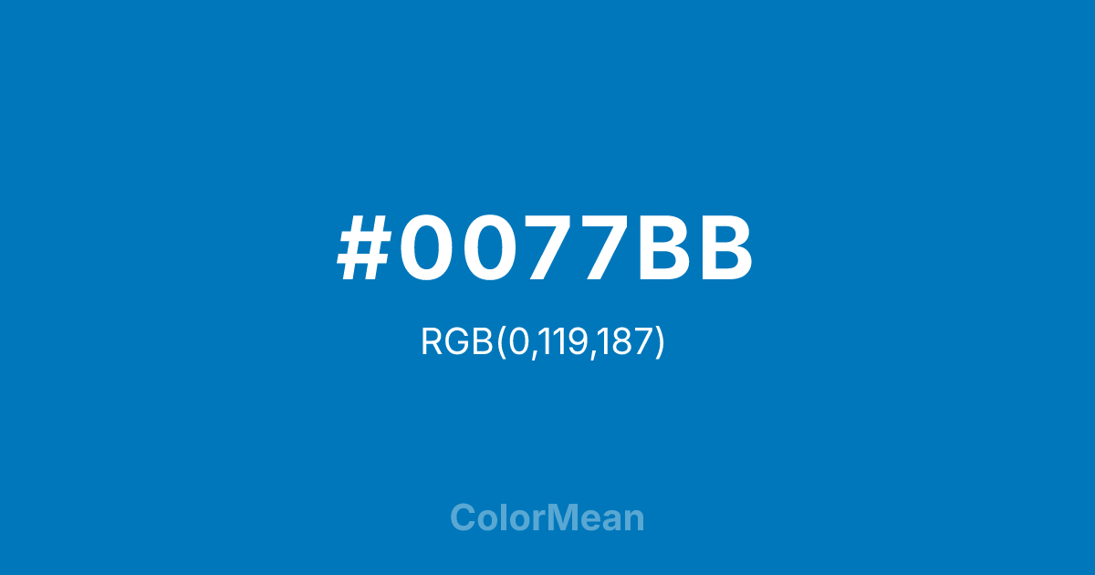 #0077BB color swatch