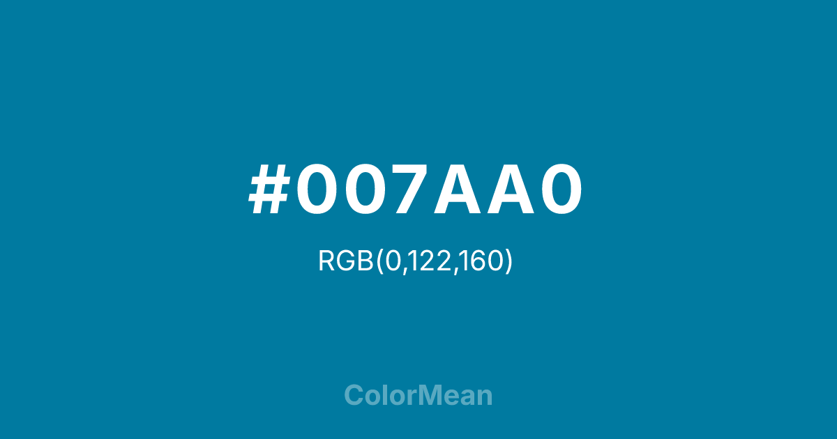#007AA0 color swatch