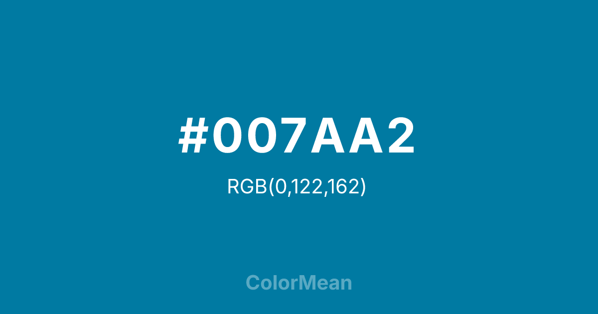 #007AA2 color swatch