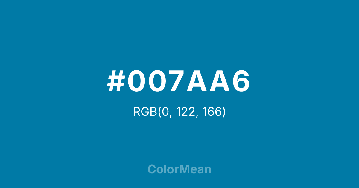 #007AA6 color swatch