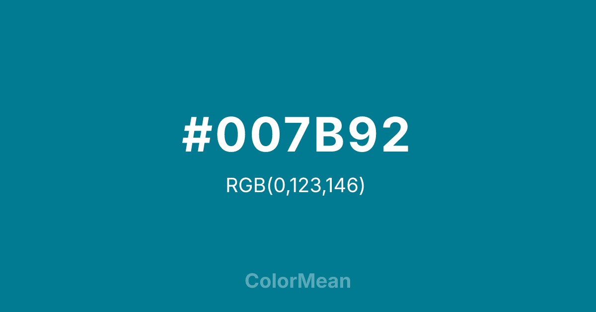 #007B92 color swatch