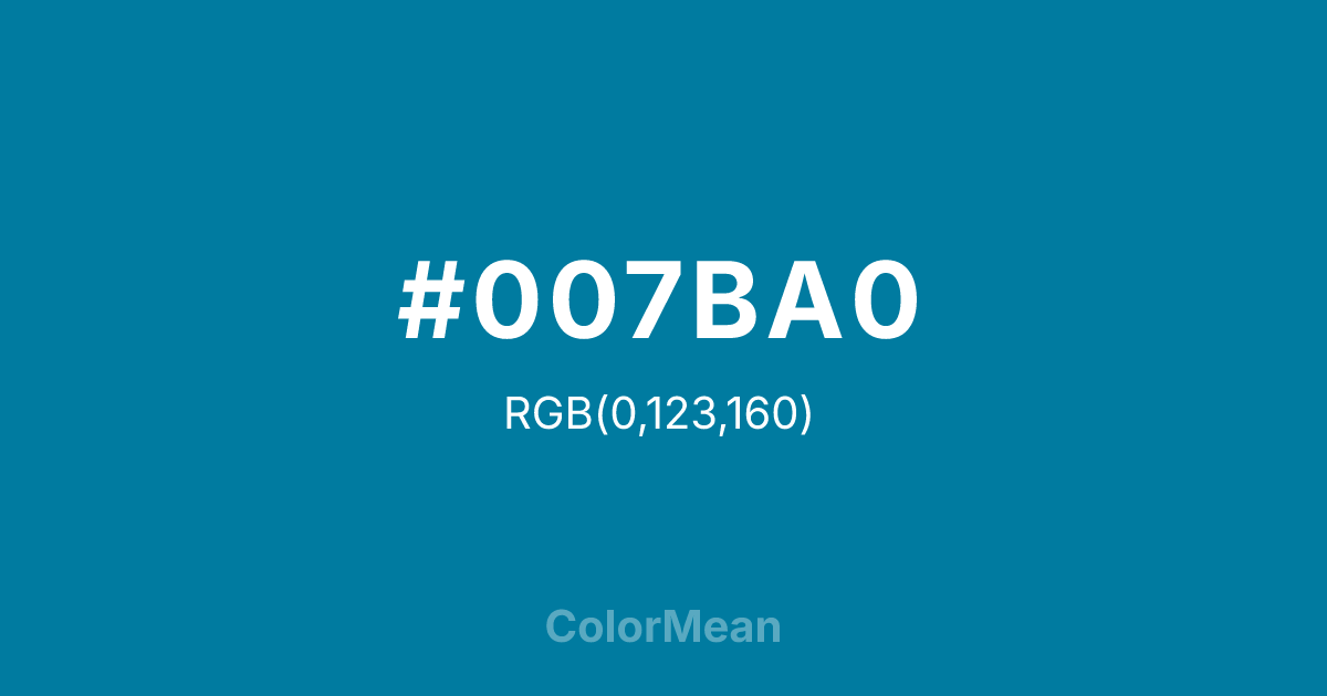 #007BA0 color swatch