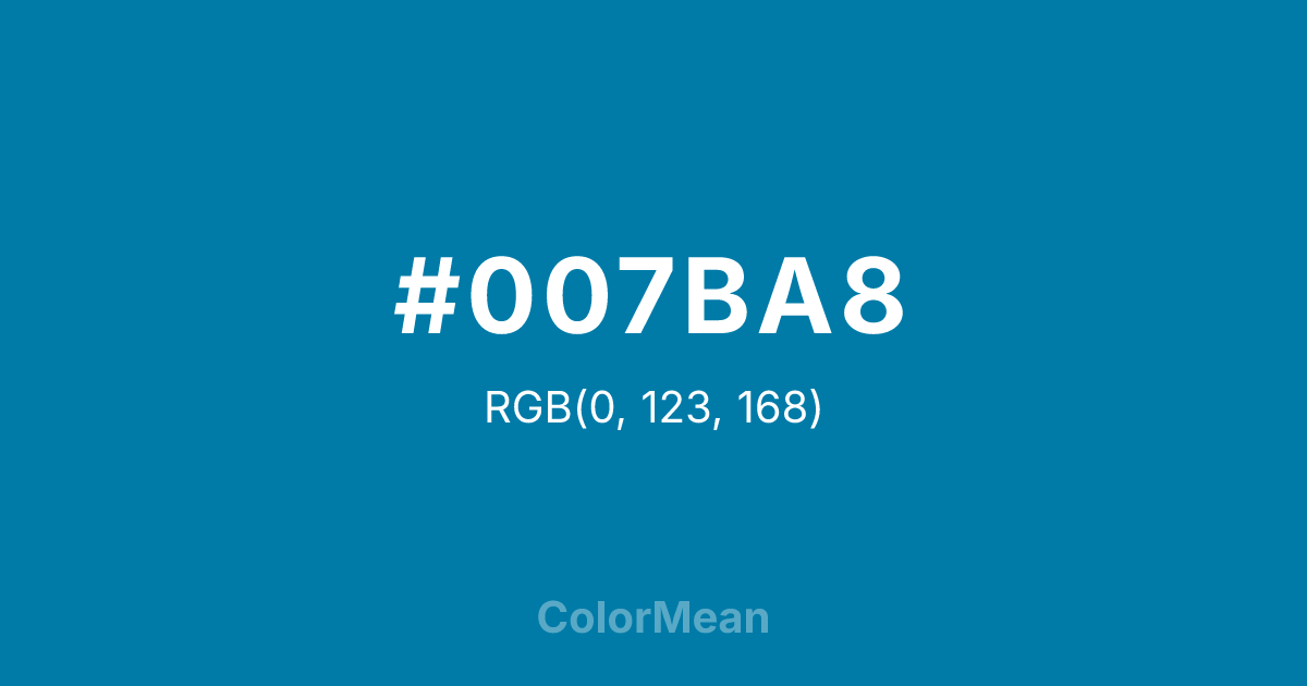 #007BA8 color swatch