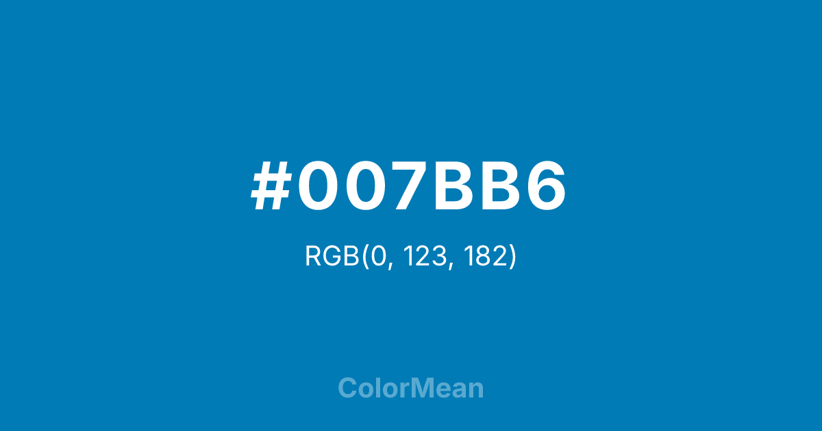 #007BB6 color swatch