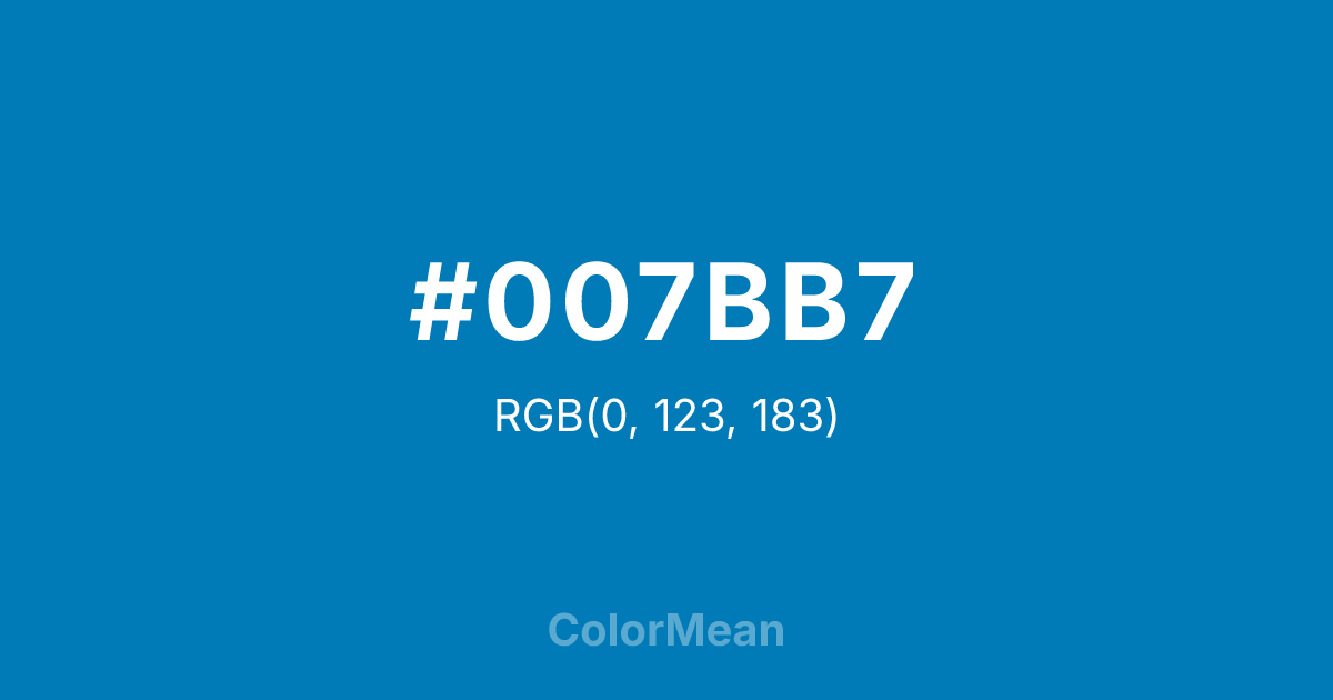 #007BB7 color swatch