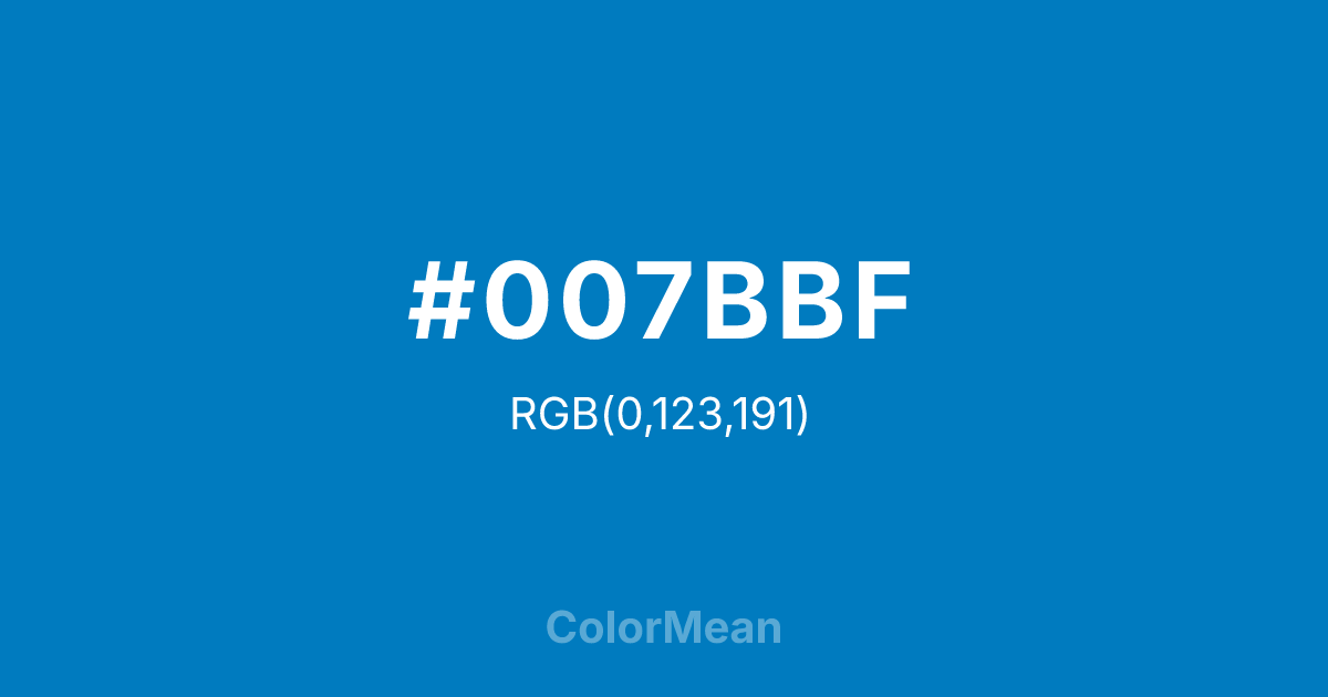 #007BBF color swatch