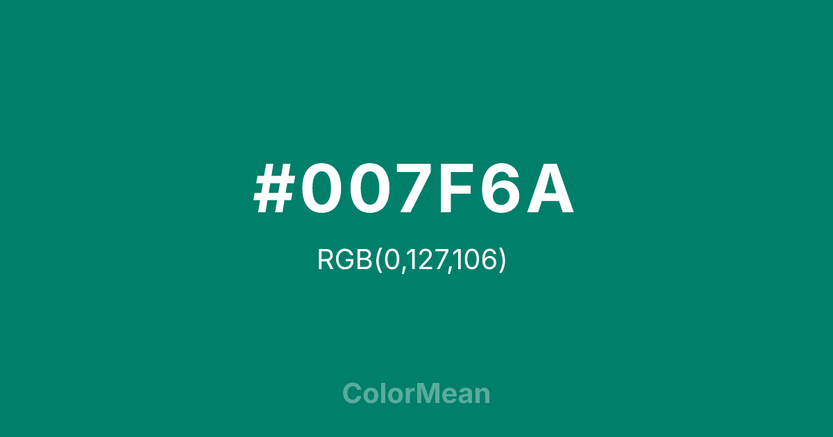 #007F6A color swatch